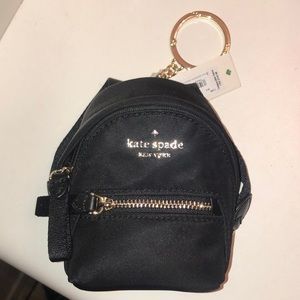 KATE SPADE Black Coin Purse— miniature backpack
